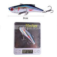 9cm 28g 10 Colors Saltwater Sea Bass Fish Bait With Treble Hook Biomimetic Bait Tremor Swimming VIB Bait Fishing thumbnail-3