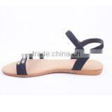 New Design Good Quality Metal Design Stylish Woman Flat Buckle up Ankle Sandals thumbnail-4