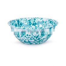 Factory Wholesale Custom Logo Metal Steel Salad Mixing Cash Enamel Dog Bowl With Covers thumbnail-5