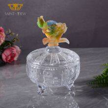 Best Selling Crystal Glass Sunflower Sugar Jar Desk Ornaments Office Decoration thumbnail-2