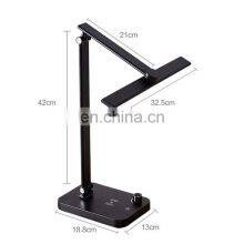 2022 Folding Led Table Lamp Fast Wireless Charger Mobile Phone Charging Bed Reading Desk With Usb Port thumbnail-4