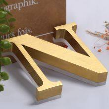 Gold Backlit Sign Store Decor Led Sign Vintage Decorative Metal Wall Letter Luminous Shop Sign thumbnail-4