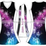 Girl's custom fashion sublimation design netball dress