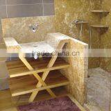Beige Marble Shower Pan and Surrounds thumbnail-1