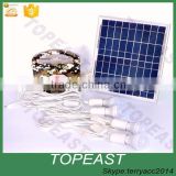 Solar Panel Lighting Kit, Solar Home DC System Kit, USB Solar Charger with 4 LED Light Bulb as Emergency Lighting