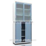 Upper Glass Swing Door Lower Tambour Door Steel Cupboard thumbnail-3