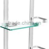 Aluminium Triple Tier Corner Glass Shelf, Bathroom Glass Shelf thumbnail-1