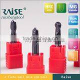 Top Quality HRC45/55/65 TiAIN-coated CNC Tools/Solid Carbide Square Ball Nose End Mills/Milling Cutters/Router Bits