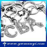 Trend Silver Plating Letter Crystal Keychain K0005 thumbnail-1
