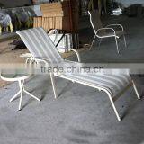 Avalon Weather Resistant Coffee Brown Outdoor Seating Aluminum Frame Sling Beach Reclining Chaise Lounge Chairs Set thumbnail-6