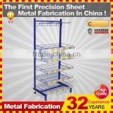 Customized Made Shoe Store Metal Wall Mount Shoe Display Rack