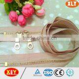 Two Slider O Tape Close End Gold Teeth Metal Zipper thumbnail-6