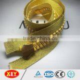 High Quality Gold Big Teeth Custom Puller Plastic Zipper thumbnail-2