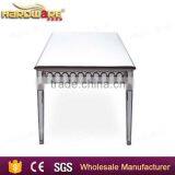 Elegent Appearance Wedding Glass Top Metal Banquet Table,glass Mirror Dining Table thumbnail-3