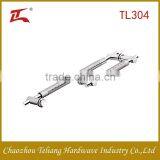 Silver Satin Stainless Steel Glass Door Handles thumbnail-1