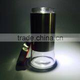 Cylindrical Stainless Steel Sleevel Glass Storage Jar Mason Jar With Screw Cap thumbnail-2