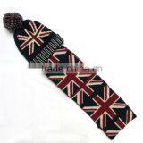Wholesale British Flag Design Knitted Hat and Loop Scarf Sets