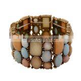 Free Sample New Design Simple Plastic Bangle With Alloy Ornament