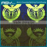 Invisible UV Fluorescent Security Certificate Printing thumbnail-3