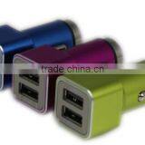 Colorful Aluminum Dual USB Car Charger Escape Equipment Metal Safety Hammer Shape Car Charger For Mobile Devices thumbnail-6