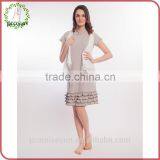 2016 Chinese Style V-neck Flouncing Ladies Long One Piece Dress Wholesale
