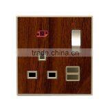 Light Switched 13A Double USB Socket