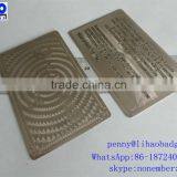 customized hollowed private invation stainless steel metal business card