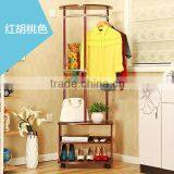 Metal Garment Rack Clothes Stand Portable Clothing Hanger Shoe Rack With Shelves thumbnail-1