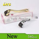 540 Microneedle 1.0 mm Derma Roller Dermaroller Micro Needle Therapy Skin Golden Handle thumbnail-1