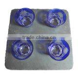 10X10CM Set/4 Slate Placemat/black Natural Stone Placemat and Coaster thumbnail-6