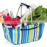 Store More Fashionable Colorful Supermarkt Shopping Basket With Lid