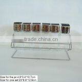 4pcs Glass Spice Jar Set With S/s Stand thumbnail-5