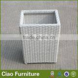 Outdoor Cheap Plastic Flower Pots Wholesale Rattan Planter Pot thumbnail-6