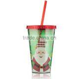 Cheap Factory Audit 16oz Plastic Straw Cup for Christmas Sale thumbnail-2
