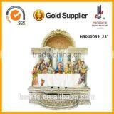 23 Inch Hot Sales Last Supper Resin Home Decor Indoor Water Fountain thumbnail-1