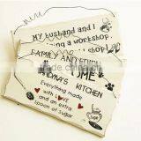 High Grade Fine Welcome Card Handmade Wood Doorplate for Shop thumbnail-3