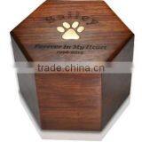 Elegant Pine Wood Pet Funeral Urn Chinese Funeral Supply thumbnail-1