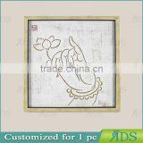 Framed Handmade Gold Leaf Buddha Wall Art For Home Decoration thumbnail-4