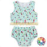 Wholesale 2 Pieces Girls Beaches Clothes Set Floral Tassel Fashion Infant Outfits Baby thumbnail-2