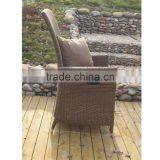 Adjustable Rattan Chair With High Back And Cushion thumbnail-3