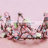 Fashion Red Artificial Flower Garland Head Wreath/fabric Rose Flower/leaf Wreath thumbnail-1