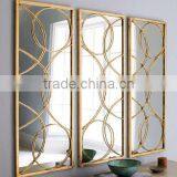 Modern PU Antique Gold Decorative Wall Mirror GY-009P-04
