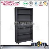 Modern Furniture 5 Shelves Office Metal Bookcases On Wheels thumbnail-4