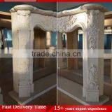 Unique European Indoor Marble Fireplace Surround With Carving thumbnail-2