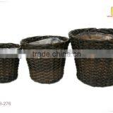 Outdoor Plastic Rattan With Liner Flower Baskets thumbnail-2