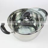26cm Stainless Steel Soup Pot Kitchen Cooking Pot Stockpot for Gas and Induction Cooker thumbnail-2