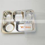 304 Custom Stainless Steel Bento Lunch Box 5 Compartment Take-out Food Container for Picnic thumbnail-6