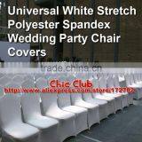 100 PCS Stretch Elastic Universal White Spande Wedding Chair Covers for Weddings Party Banquet Hotel Lycra Polyester Fabric thumbnail-2