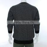 Houndstooth Pattern Jacquard Sweater Knitting Machine for V-neck Pullover Sweater ,jacquard Knitting Fabric for Men Sweater thumbnail-5