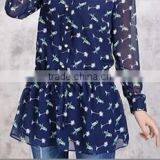2015 Fashion Chiffon Long Sleeve Chiffon Shirts for Women thumbnail-3